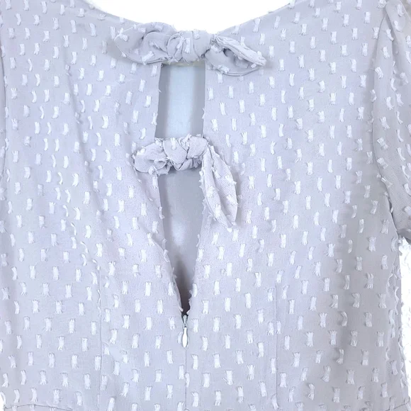 Anthropologie Sunday In Brooklyn Georgiana Bows Textured Mini Dress - Picture 12 of 12